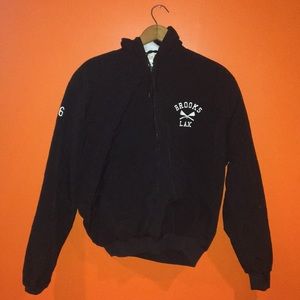 Windbreaker style hooded sweatshirt